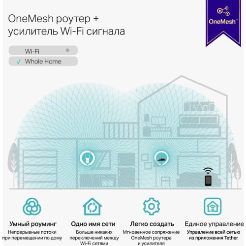 Повторитель беспроводного сигнала TP-Link RE315 AC1200 10/100BASE-TX белый