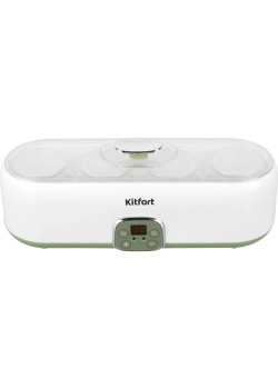 Йогуртница Kitfort KT-2007 20Вт 4б. 200мл упр.:электрон. белый/зеленый