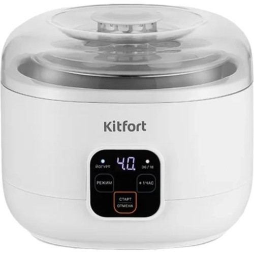 Йогуртница Kitfort КТ-6082 15Вт 1б. 1000мл упр.:электрон. белый