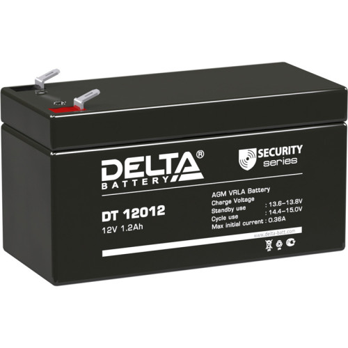 Battery Delta DT 12012, voltage 12V, capacity 1.2Ah, 97х44х59mm