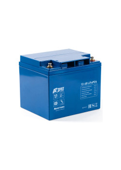 649 Skat i-Battery 12-40 LiFePo4 аккумуляторная батарея, 12 В, 40 Ач Li-Ion АКБ, на базе LiFePO4 элементов IFR 32650, структура 4S7P. Номинальное напряжение 12,8 В, напряжение заряда до 14В. Максимальный ток разряда до 30 А; ток заряда до 20А. Встроенная 