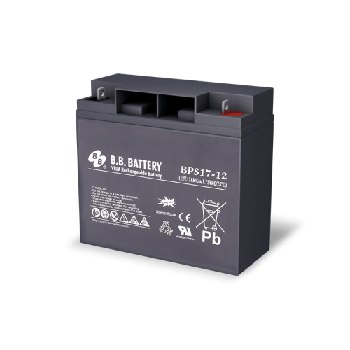 Батарея B.B. Battery серия BPS, BPS17-12, напряжение 12В, емкость 12Ач (разряд 20 часов), макс. ток разряда (5 сек.) 255А, макс. ток заряда 5.1A, свинцово-кислотная типа AGM, клеммы B1, ДxШxВ 181x76x166мм., вес 6.15кг., срок службы 12 лет/ B.B. Battery se