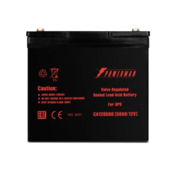 Батарея POWERMAN Battery CA12500, напряжение 12В, емкость 50Ач, макс. ток разряда 500А, макс. ток заряда 15А, свинцово-кислотная типа AGM, тип клемм M1, Д/Ш/В В229/138/208, 16.2 кг./ Battery POWERMAN Battery CA12500, voltage 12V, capacity 50Ah, max. disch