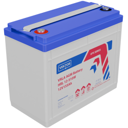 Батарея Vektor Battery серия  HRL, HRL 12-510W, напряжение 12В, емкость 155Ач (разряд 10 часов), макс. ток разряда (5 сек.) 1550А, макс. ток заряда 46,5 A, свинцово-кислотная типа AGM, клеммы Т18, ДxШxВ 341x172x287мм., вес 44,5кг., срок службы 12 лет