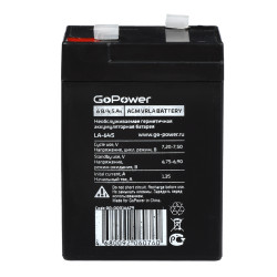 Аккумулятор свинцово-кислотный GoPower LA-645 6V 4.5Ah (1/20)