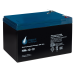 Battery Parus Electro, standard series HM-12-12, voltage 12V, capacity 12Ah (discharge 20 hours), max. discharge current (5sec) 180A, max. charge current 4.8A, lead-acid type AGM, terminals F2, LxWxH 151x98x95mm., total height with terminals 101mm., weigh