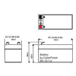 Аккумуляторная батарея SS CyberPower RC 12-1.2 / 12 В 1,2 Ач