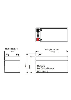 Аккумуляторная батарея SS CyberPower RC 12-1.2 / 12 В 1,2 Ач