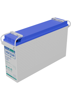 Батарея Vektor Battery серия FT (S), FT 12-200S, напряжение 12В, емкость 200 Ач (разряд 10 часов), макс. ток разряда (5 сек.) 2000А, макс. ток заряда 60 А, свинцово-кислотная типа AGM, клеммы M8, ДxШxВ 561x125x317мм., вес 58,6 кг., срок службы 15 лет