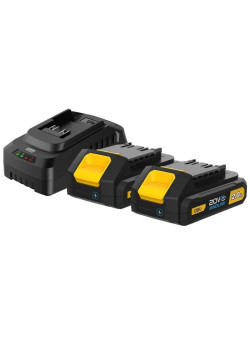 Набор аккумулятор и зарядное устройство Deli DL-CM20A2E (2АКБ 20V 2А*ч + ЗУ 2A, 20V)