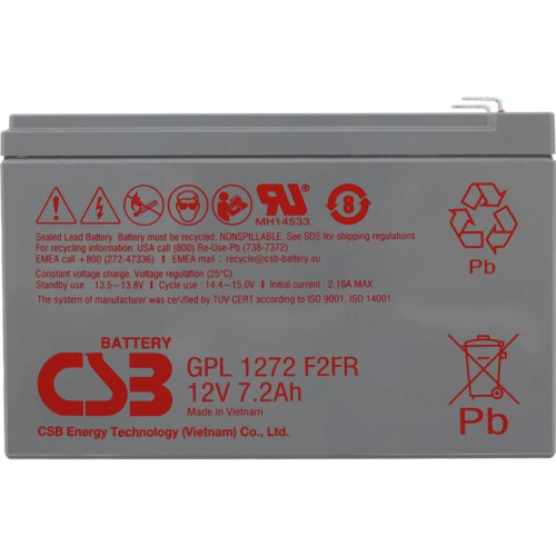 Батарея для ИБП CSB GPL1272 F2 FR 12В 7.2Ач