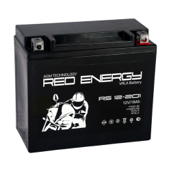 Аккумуляторная батарея для мото-техники/ DELTA серия  RS, RS 12201, напряжение 12В, емкость 18 Ач (разряд 10 часов 10.5 В), пусковой ток: 144А, полярность обратная ( - +),  тип AGM;Pb (свинцово-кислотный), клеммы: BN под болт,  ДxШxВ 177x88x154мм., вес  5