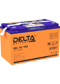 Батарея Vektor Battery серия GEL, GEL 12-100, напряжение 12В, емкость 100 Ач (разряд 10 часов), макс. ток разряда (5 сек.) 1000А, макс. ток заряда 20 А, свинцово-кислотная типа GEL, клеммы M8, ДxШxВ 333x173x216мм., вес 30,3 кг., срок службы 13 лет