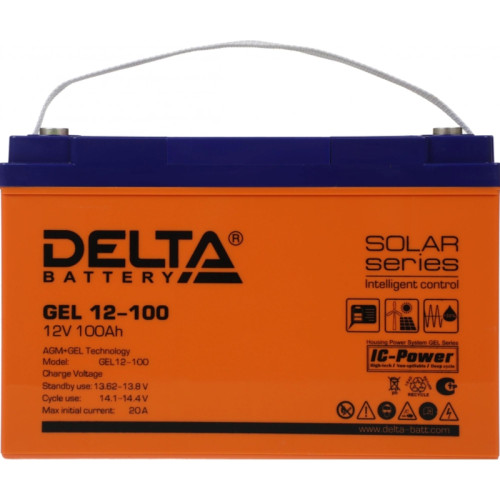 Батарея Vektor Battery серия GEL, GEL 12-100, напряжение 12В, емкость 100 Ач (разряд 10 часов), макс. ток разряда (5 сек.) 1000А, макс. ток заряда 20 А, свинцово-кислотная типа GEL, клеммы M8, ДxШxВ 333x173x216мм., вес 30,3 кг., срок службы 13 лет Батарея Vektor Battery серия GEL, GEL 12-100, напряжение 12В, емкость 100 Ач (разряд 10 часов), макс. ток разряда (5 сек.) 1000А, макс. ток заряда 20 А, свинцово-кислотная типа GEL, клеммы M8, ДxШxВ 333x173x216мм., вес 30,3 кг., срок службы 13 лет