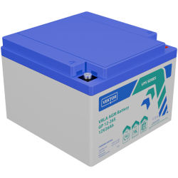 Батарея Vektor Battery серия GP , GP 12-26S, напряжение 12В, емкость 26Ач (разряд 20 часов), емкость 25,2Ач (разряд 10 часов), макс. ток разряда (5 сек.) 260А, макс. ток заряда 7,8A, свинцово-кислотная типа AGM, клеммы M5, ДxШxВ 166x175x125 мм., вес 7,73к