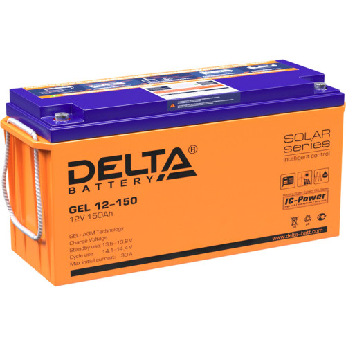 Батарея Vektor Battery серия GEL, GEL 12-150, напряжение 12В, емкость 145 Ач (разряд 10 часов), макс. ток разряда (5 сек.) 1450А, макс. ток заряда 29 А, свинцово-кислотная типа GEL, клеммы M8, ДxШxВ 485x170x240мм., вес 42,8 кг., срок службы 13 лет