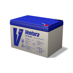 Батарея Ventura серия HR, HR1251W, напряжение  12 В, емкость 12Ач (разряд 20 часов), макс. ток заряда 4А, макс. ток разряда (5 сек.) 195А,  свинцово-кислотная типа AGM,  клеммы  Т2, ДШВ  151x98x101мм, вес 3.57кг/ Ventura battery HR series, HR1251W, voltag