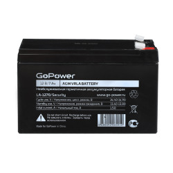 Аккумулятор свинцово-кислотный GoPower LA-1270/security 12V 7Ah клеммы T2/ F2 (1/5)