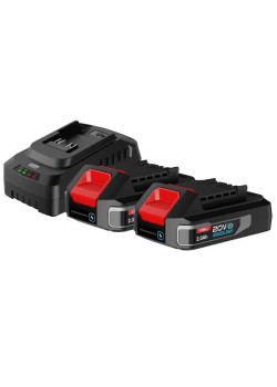 Набор аккумулятор и зарядное устройство Deli DE-CM20A2E (2АКБ 20V 2А*ч + ЗУ 2A, 20V)