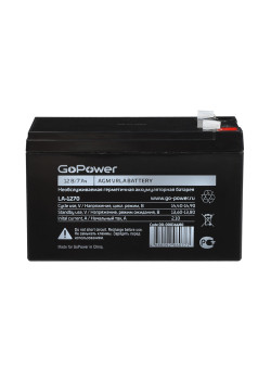 Аккумулятор свинцово-кислотный GoPower LA-1270 12V 7Ah клеммы T2/ F2 (1/5)