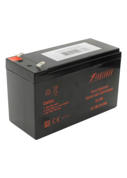 Батарея POWERMAN Battery CA1290, напряжение 12В, емкость 9Ач,макс. ток разряда 135А, макс. ток заряда 2.7А, свинцово-кислотная типа AGM, тип клемм F2, Д/Ш/В 151/65/94, 2.51 кг./ Battery POWERMAN Battery CA1290, voltage 12V, capacity 9Ah, max. discharge cu