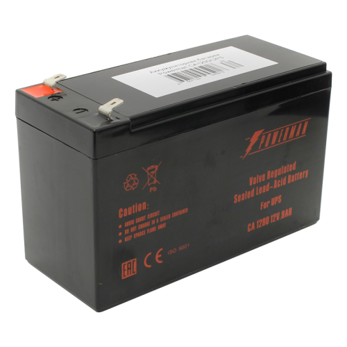 Батарея POWERMAN Battery CA1290, напряжение 12В, емкость 9Ач,макс. ток разряда 135А, макс. ток заряда 2.7А, свинцово-кислотная типа AGM, тип клемм F2, Д/Ш/В 151/65/94, 2.51 кг./ Battery POWERMAN Battery CA1290, voltage 12V, capacity 9Ah, max. discharge cu