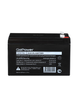 Аккумулятор свинцово-кислотный GoPower LA-1270/security 12V 7Ah клеммы T2/ F2 (1/5)