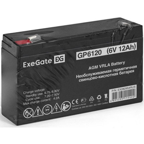 Батарея для ИБП Exegate EX282954 6В 12Ач