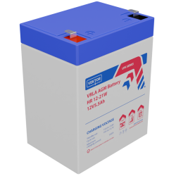 Батарея Vektor Battery серия HR, HR 12-21W, напряжение 12В, емкость 5,5 Ач (разряд 20 часов), макс. ток разряда (5 сек.) 90А, макс. ток заряда 1,1A, свинцово-кислотная типа AGM, клеммы F2, ДxШxВ 91x70x107мм., вес 1,66г., срок службы 8 лет