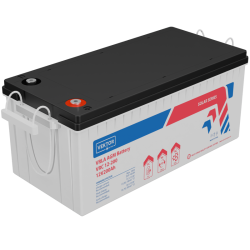 Батарея Vektor Battery серия VRC, VRC 12-200, напряжение 12В, емкость 200 Ач (разряд 10 часов), макс. ток разряда (5 сек.) 2000А, макс. ток заряда 100 А, свинцово-кислотная типа AGM+CARBON, клеммы M8, ДxШxВ 522x240x219мм., вес 61,5 кг., срок службы 15 лет