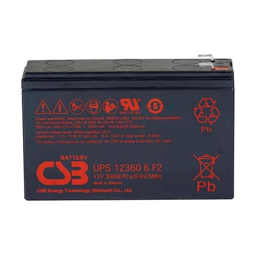 Батарея для ИБП CSB UPS123606 F2 12В 7.5Ач