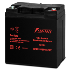 Батарея POWERMAN Battery CA12240, напряжение 12В, емкость 24Ач, макс. ток разряда 360А, макс. ток заряда 7.2А, свинцово-кислотная типа AGM, тип клемм M1, Д/Ш/В 166/126/174, 8.4 кг./ Battery POWERMAN Battery CA12240, voltage 12V, capacity 24Ah, max. discha