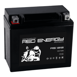 Аккумуляторная батарея для мото-техники/ DELTA серия  RS, RS 1212, напряжение 12В, емкость 10 Ач (разряд 10 часов 10.5 В), пусковой ток: 144А, полярность обратная ( - +),  тип AGM;Pb (свинцово-кислотный), клеммы: BN под болт,  ДxШxВ 150x86x131мм., вес  3,