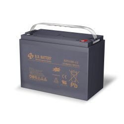 Батарея B.B. Battery серия BPS, BPS100-12, напряжение 12В, емкость 100Ач (разряд 20 часов), макс. ток разряда (5 сек.) 800А, макс. ток заряда 30A, свинцово-кислотная типа AGM, клеммы I1, ДxШxВ 329х172х238мм, 32.7 кг., срок службы 12 лет/ B.B. Battery seri