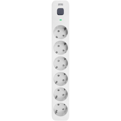 Фильтр-удлинитель PowerCom SP-06W 3.0M, 6 розеток, белый, 16А, 4кВт, 380Дж, защитные шторки, защита от КЗ, перегрузки, ВЧ и импульсных помех, кабель 3x1.5 мм2, ШхГхВ 338.5х50х40.2 мм, вес 0.68 кг./ Surge protector PowerCom SP-06W 3.0M, 6 sockets, white, 1