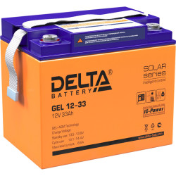 Батарея Vektor Battery серия GEL, GEL 12-33, напряжение 12В, емкость 33 Ач (разряд 10 часов), макс. ток разряда (5 сек.) 330А, макс. ток заряда 6,6 А, свинцово-кислотная типа GEL, клеммы M6, ДxШxВ 196x130x154мм., вес 10,1 кг., срок службы 13 лет