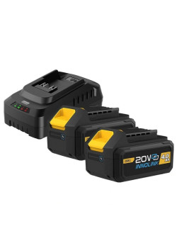 Набор аккумулятор и зарядное устройство Deli DL-CM20A4E (2АКБ 20V 4А*ч + ЗУ 2A, 20V)