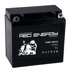 Аккумуляторная батарея для мото-техники/ DELTA серия  RS, RS 1210, напряжение 12В, емкость 9 Ач (разряд 10 часов 10.5 В), пусковой ток: 144А, полярность обратная ( - +),  тип AGM;Pb (свинцово-кислотный), клеммы: BN под болт,  ДxШxВ 136x77x131мм., вес  3,0