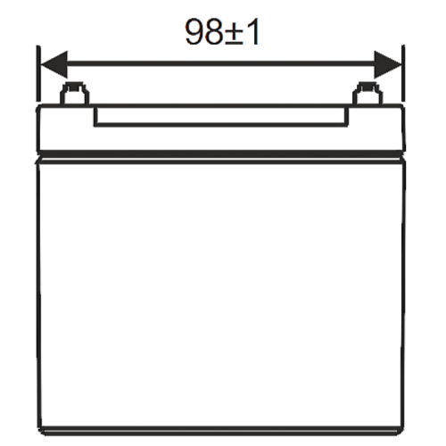 Батарея WBR серия GPL, GPL12120 F2, напряжение 12В, емкость 12Ач(разряд 20 часов),макс. ток разряда(5 сек.)180А,макс. ток заряда 3.6A,свинцово-кислотная типа AGM, клеммы F1/F2 Faston Tab,ДxШxВ 151x98x98мм.,вес 4.02кг.,срок службы до 12 лет в буф/реж./ Бат