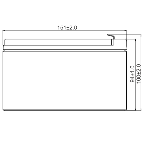 Батарея WBR серия HR, HR1251W F2, напряжение 12В, емкость 12.9Ач (разряд 20 часов), 51 Вт/Эл при 15-мин. разряде до U кон. - 1.6 В/Эл при 25 °С, макс. ток разряда (5 сек.) 180А, макс. ток заряда 3.6A, свинцово-кислотная типа AGM, клеммы F2/ Батарея WBR се
