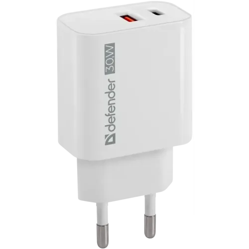 Defender Сетевое ЗУ UPA-130 USB-C/PD30W+USB-A/QC3.0 Defender Сетевое ЗУ UPA-130 USB-C/PD30W+USB-A/QC3.0