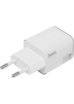 Сетевое зар./устр. Hoco N47 Glorious 30W 3A (PD) USB Type-C универсальное белый (PD30W 35370)