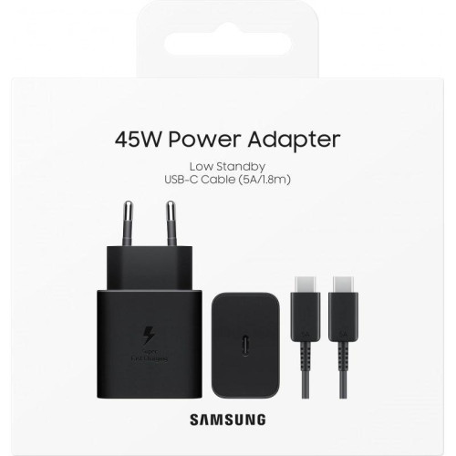 Сетевое зар./устр. Samsung EP-T4511XBEGEU 45W 3A (PD) USB Type-C для Samsung черный