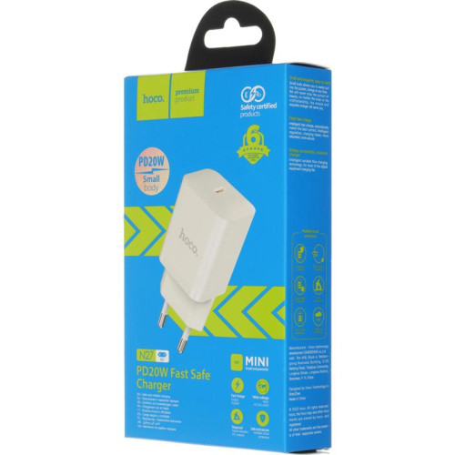 Сетевое зар./устр. Hoco N27 White 20W 3A+2.22A+1.67A (PD+QC+AFC) USB-C универсальное белый