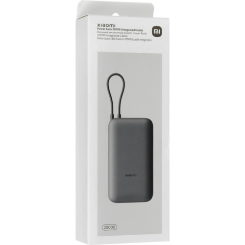 Мобильный аккумулятор Xiaomi BHR9740GL 20000mAh QC3.0/PD2.0 22.5W 3A USB-A/USB-C темно-серый