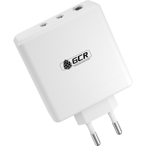 GCR Сетевое зарядное устройство 100W, 1 USB + 2 TypeC, GaN Tech Quick Charger, PD 3.0, белый