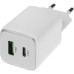 Сетевое зар./устр. Hoco N41 Almighty White 20W 3A (PD+QC+AFC) USB-A/Type-C универсальное белый