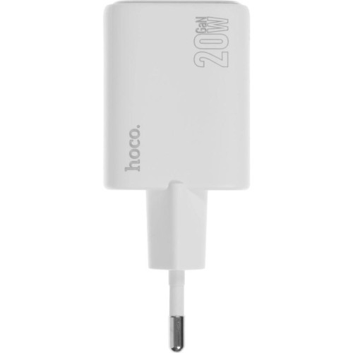 Сетевое зар./устр. Hoco N41 Almighty White 20W 3A (PD+QC+AFC) USB-A/Type-C универсальное белый