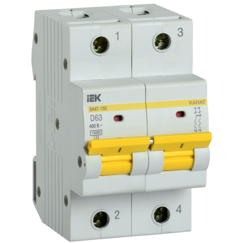 KARAT Авт. выкл. ВА47-150 2P D 63А 15кА IEK