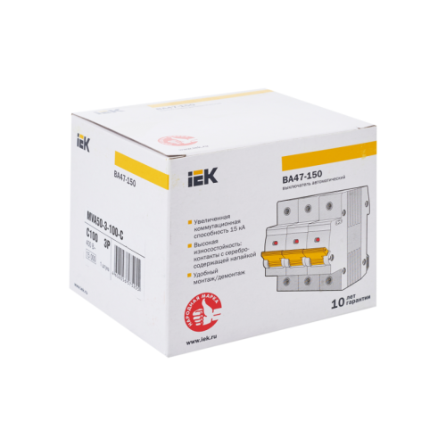 Авт. выкл. ВА47-150 3Р 100А 15кА х-ка C IEK